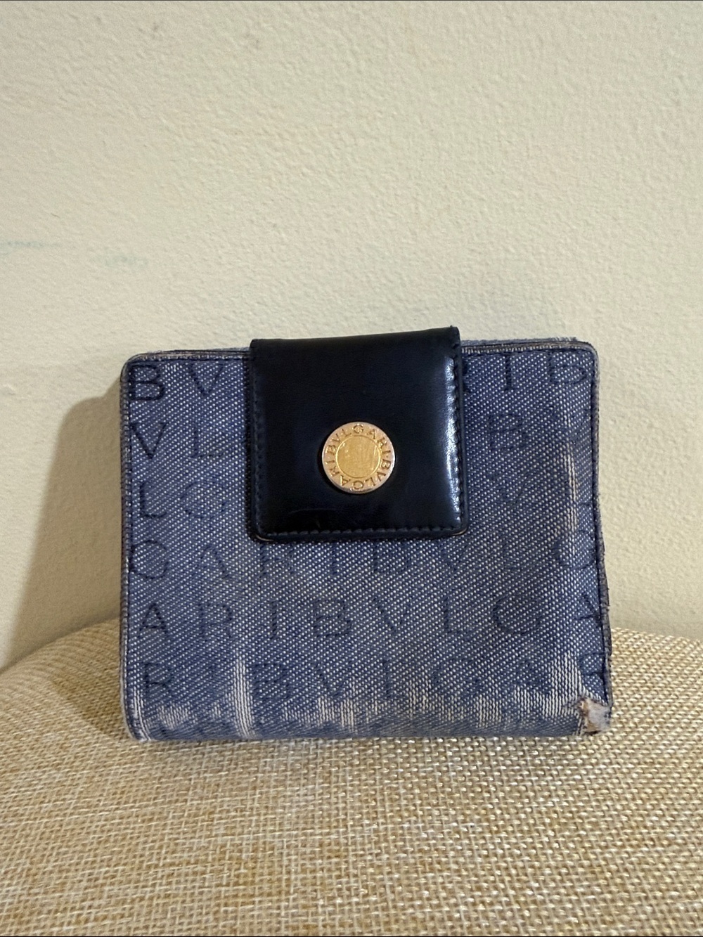 BVLGARI PROJECT Monogram Canvas Wallet with countless Credit cards holder